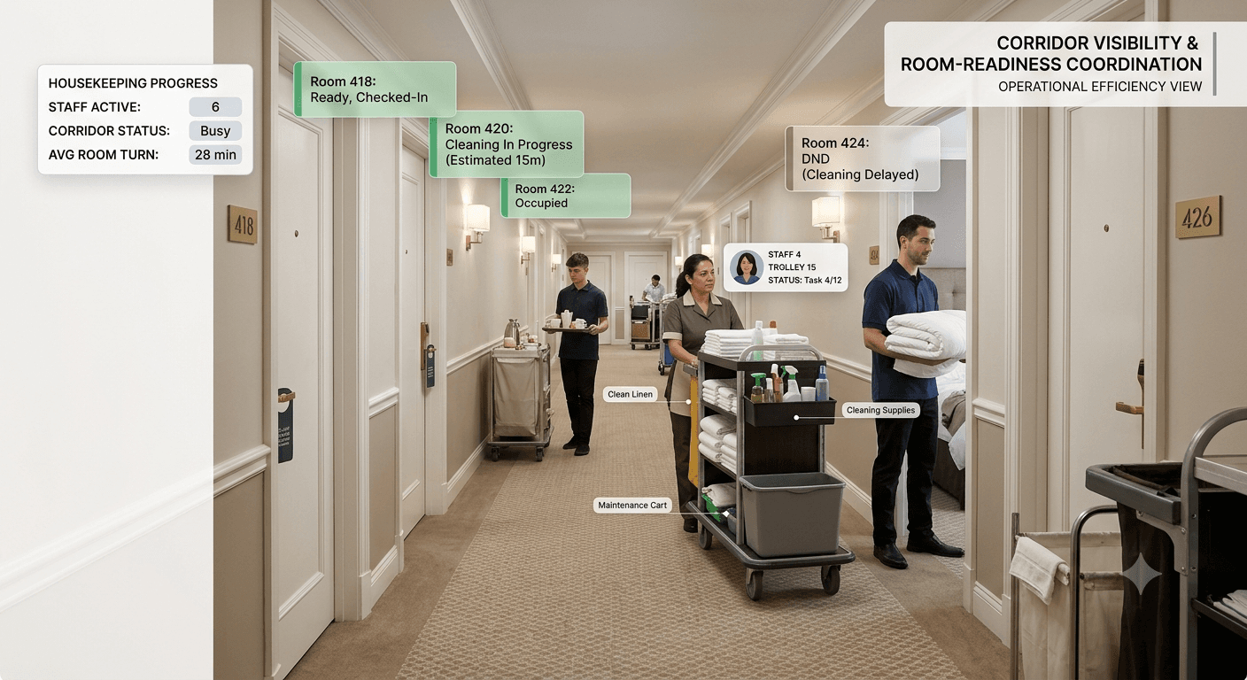 Housekeeping coordination dashboard