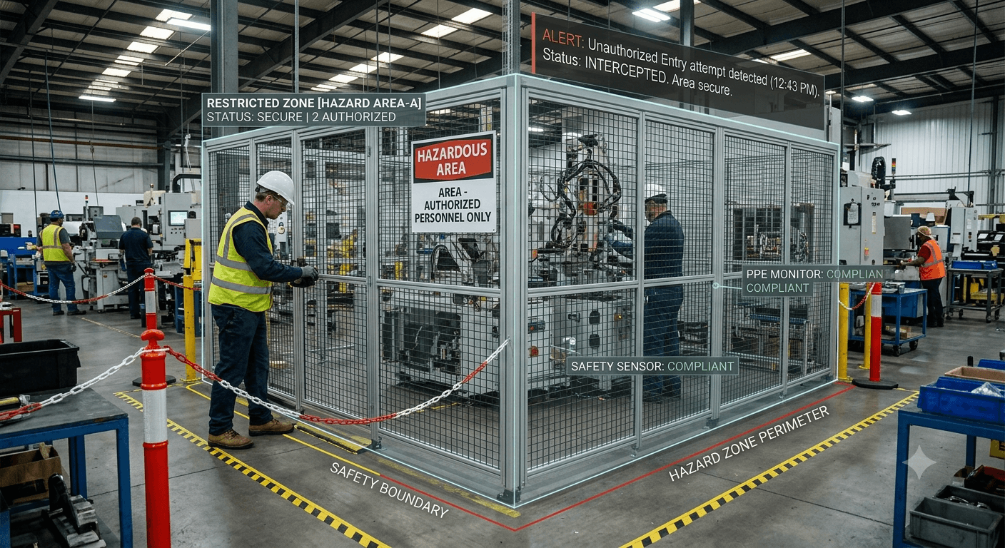 Safety zone monitoring analytics dashboard