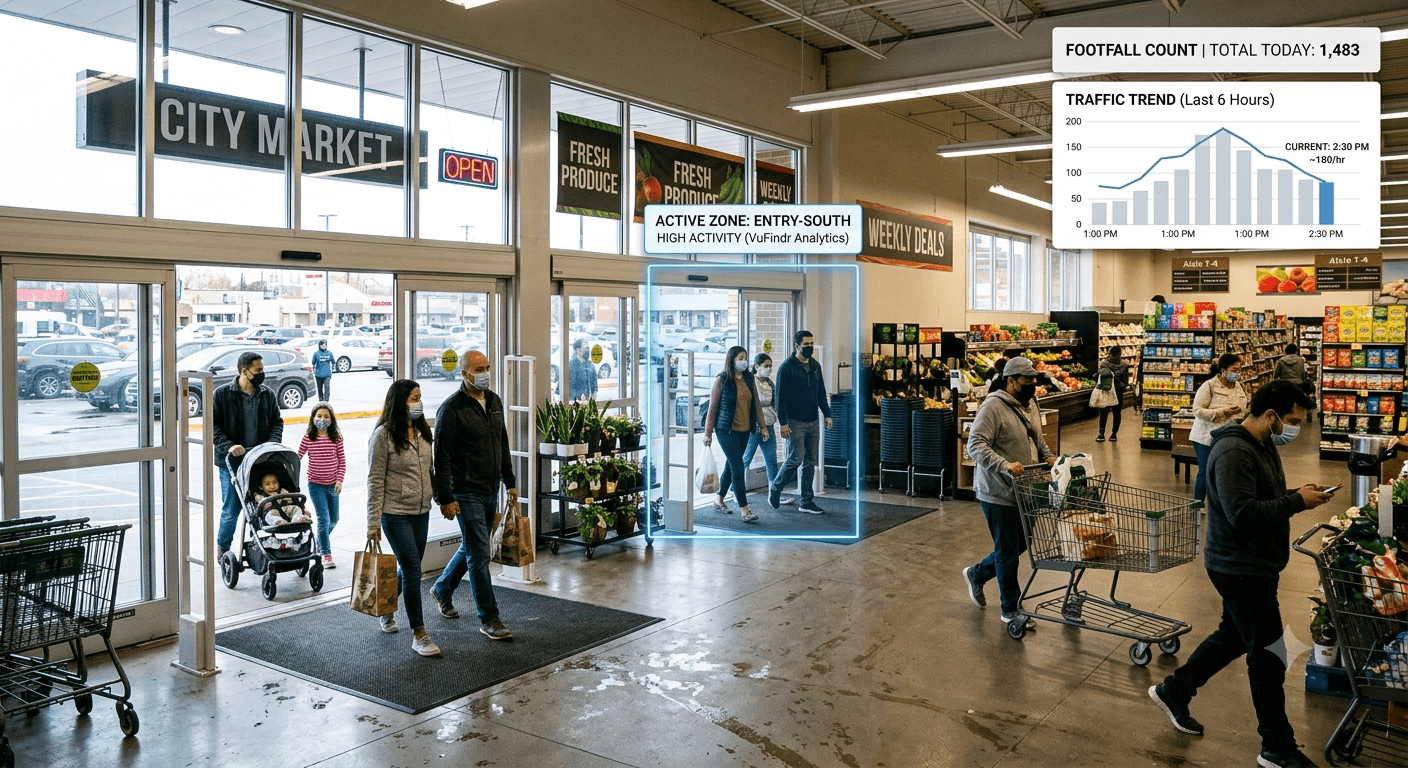 Footfall traffic analysis
